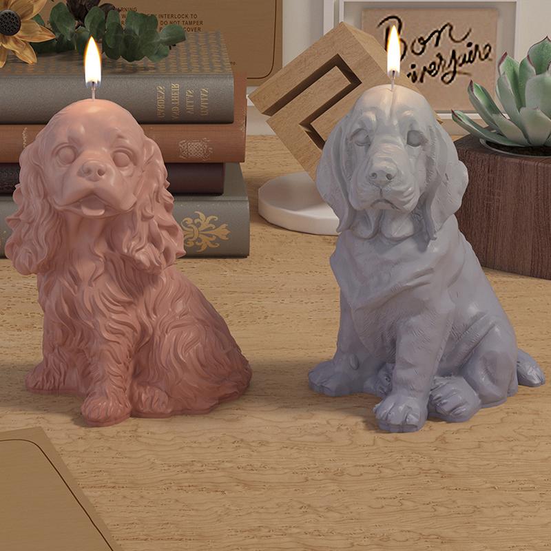 Lovely 3D Animal Candle Silicone Mold Pet Dog Diy Aromatherapy Plaster Candle Resin Mold Soap Craft Casting Mold Home Decor