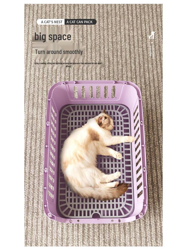 Mee Portable Pet Carrier for Cats and Dogs - Travel Air Transport Cage for Small & Medium Pets