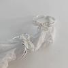 Fashionable Adjustable Open Flower Ring: Women's Sweet Bow, Niche Design for Index Finger