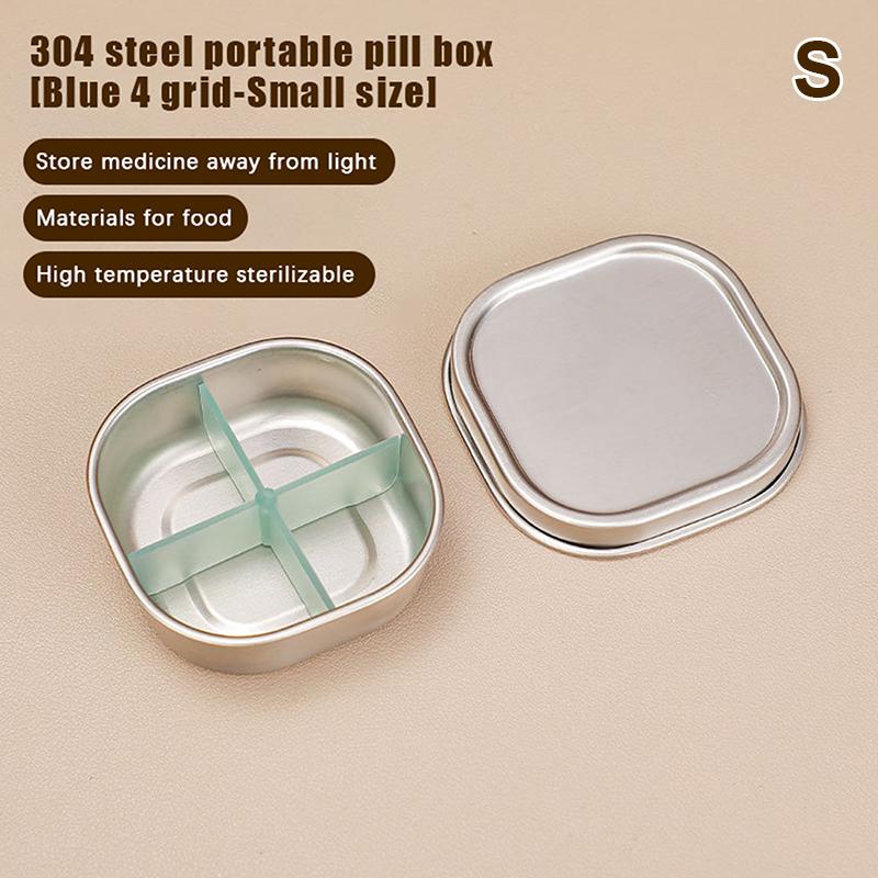 1 Pcs Pill Box 4/6 Grids Medicine Organizer Tablet Sealed Storage Box Travel Pill Case Drug Dispenser Container Health Care
