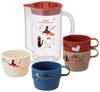Skater Stacking Cups Set of 4 with Water Delivery Service Studio Made In Case, Bottle, Kiki's 23, Ghibli, Japan, KS32S-A