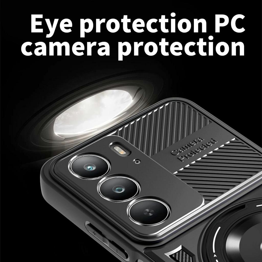 For Realme C75 4G/14x 5G/V60 Pro 5G/P3x 5G Magnetic Case Rotating Kickstand TPU + PC Phone Cover