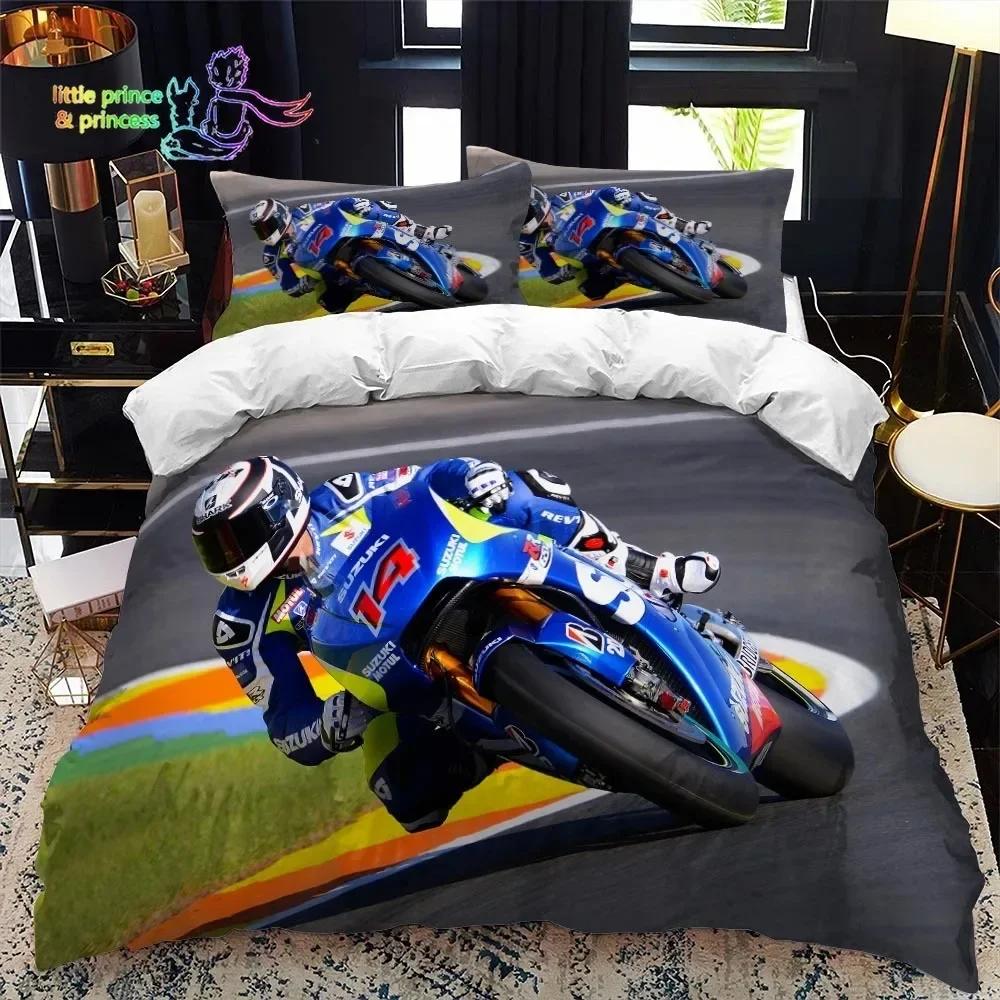 Motorradfahrer 3D Bettbezug Bettwäscheset Bettdecke Leinen Kissenbezüge Heimdeko Einzel Doppel Twin King Queen