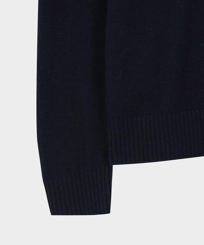 BROOKS BROTHERS [Heritage] Wool Cashmere Solid Sweater (Navy) (Bbwrmhg412)