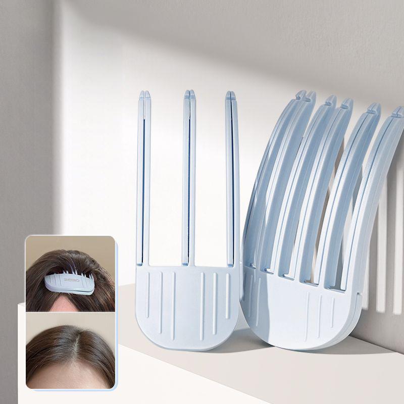 Wind-Kunststoffkamm Tragbar Hoher Totenkopf Oberseite Flauschige Haarspange Haarwurzel Fixierwerkzeug für Reise Outdoor Schnelles Haarstyling
