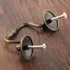 1 set Maniglia Bronzo Antico con vite Pomello Vintage in Lega per Cassetto Armadio Porta Mobile Vecchio Cinese Semplice