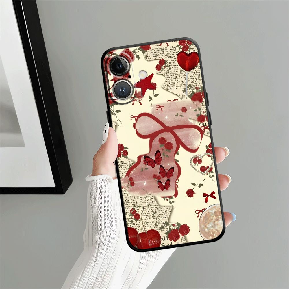 

Чехол для телефона Funda с розовым бантом для Apple iPhone 17 Pro Max 11 16 12 Air 15 Pro 7 8 XR XS MAX 13 14 iPhone17 Pro Max