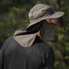 Summer Sun Cap Fishing Hat,UPF 50+ Sun Protection Travel Beach Cap Removable Neck & Face Flap Cover for Man Women (Watermelon Red)