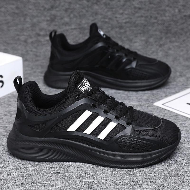 Męskie buty do biegania, lekkie sneakersy, wygodne buty do chodzenia, siateczkowe buty casualowe, białe buty na grubej podeszwie