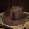 Cappello da Escursionismo da Donna Stile Western Cowboy con Cordino Antivento da Uomo, Cappello a Tesa Larga in Lino Protezione Solare per Viaggi all'Aperto, Costume Cosplay di Halloween, Traspirante