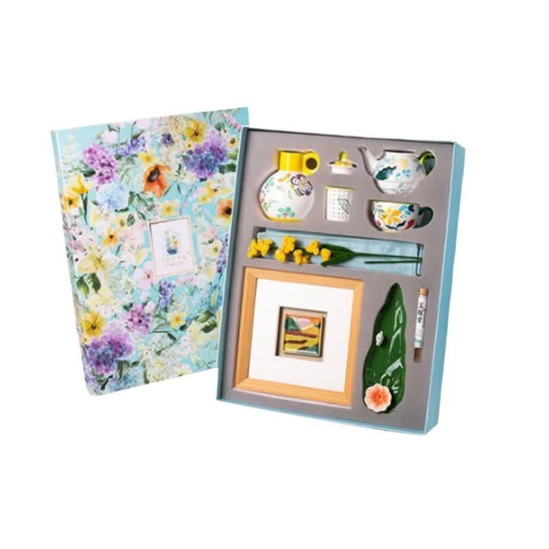 JOYYE Song Rhyme Ceramic Tea Set with Camellia Art