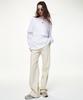 Bikwaieos Faux Leather Banding Flare Pants_Cream