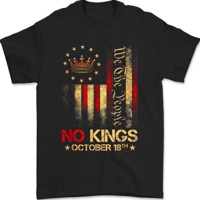 No Kings Shirt Vintage Amerika Flagge 1776 18. Oktober, Keine Könige in Amerika T-Shirt