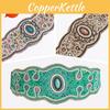 Bohemian Handcrafted Bead Waist Belt With Lucky Symbols For Retro Boho Outfit