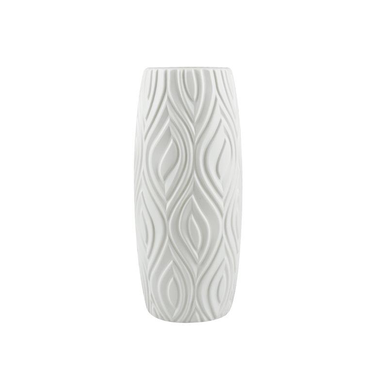 

Пластиковая ваза скандинавского цвета - Креативное украшение камелия для сухих/живых цветов, Имитация глазури, Ударопрочная и небьющаяся. 8*23cm