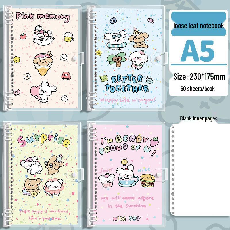 Premium A5 Detachable Soft Shell PVC Binder Notebook for Students