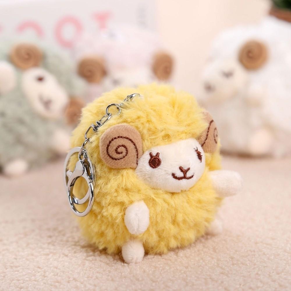 Mini Size Plush Sheep Pendant Cartoon Anime Style Mini Sheep Plush Doll  For Bag Accessory