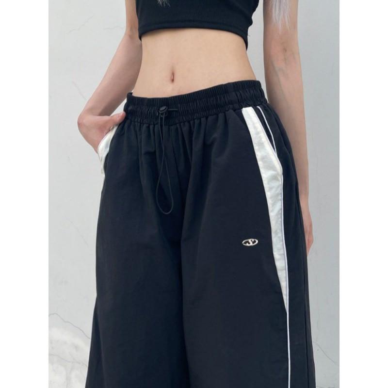 Women's Spring and Autumn Thin Section Street Hip Hop Straight Loose Sports Leisure Trousers