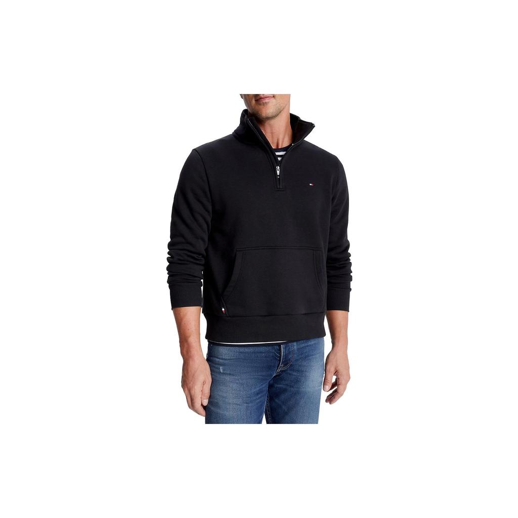 Tommy Hilfiger Solid Color Stand Collar Loose Long Sleeve Sweatshirt Men Sweatshirt 78J8233-BDS