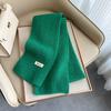 New Autumn and Winter Knitted Scarf Women's Fashion Classic Solid Color Versatile Scarf Simple Korean Version Thickened Warm Small Scarf
