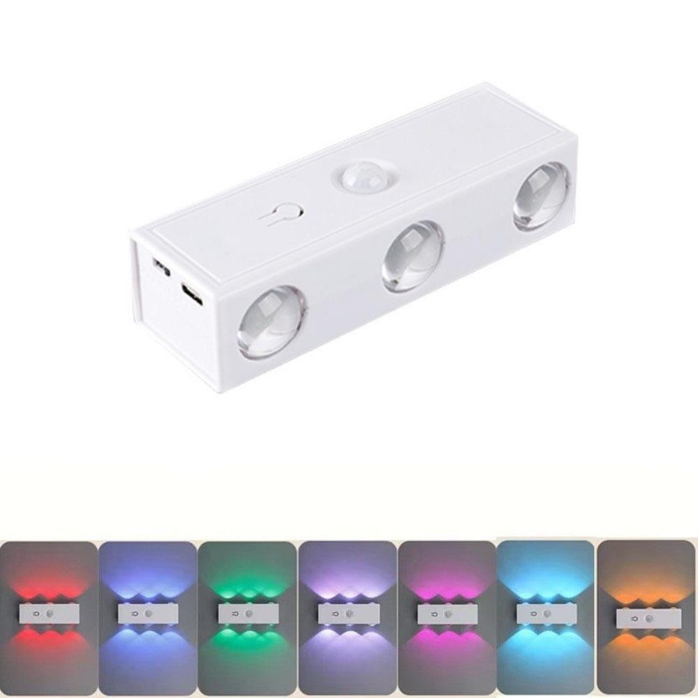 Magnetic Rechargeable Night Light USB Rechargeable Under Cabinet Light RGB Wall Lamp Hallway