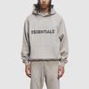 Fear of God Essentials Fleece Hoodie With Logo FW20 Unisex Hoodie Charcoal Oatmeal FOG-FW20-341