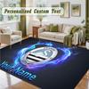 Crystal Velvet Square Rug Custom NameSwansea City FC Pattern Non Slip Home Floor Decor Rug