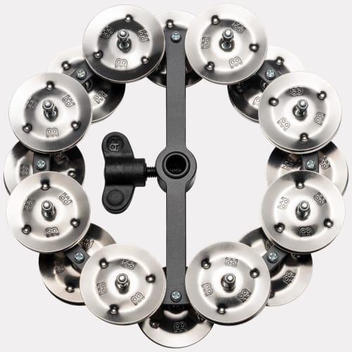 MEINL Percussion Headliner Series Hi-Hat Tambourine, Stainless Steel, 2-Row, HTHH2BK