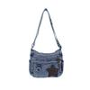 Denim Large Capacity Women's Crossbody Bag Commuter Multi-compartment Five-pointed Star Shoulder Bag