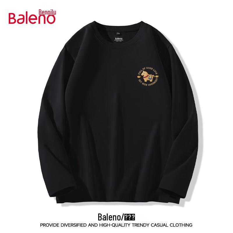 Baleno Men's 2026 Year of the Horse Red Pure Cotton Long Sleeve T-Shirt