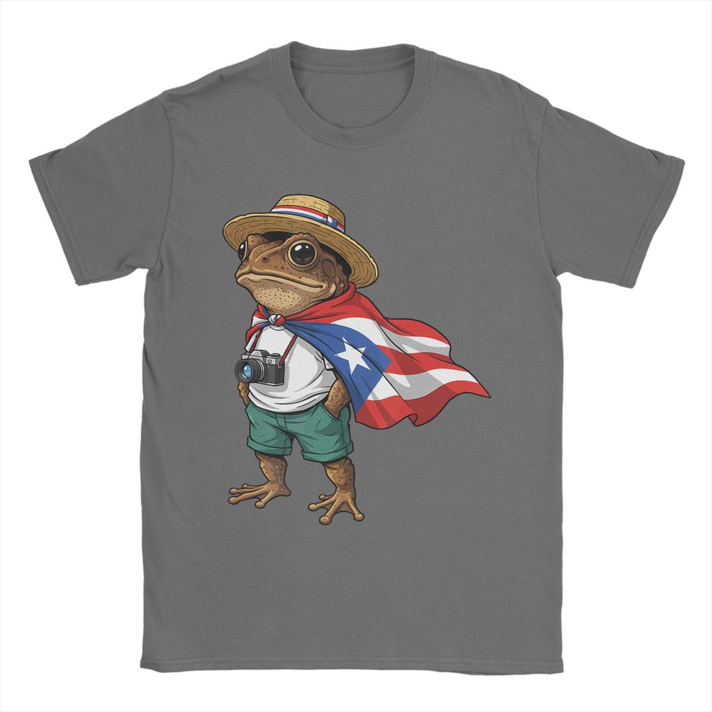 Bad Bunny Puerto Rico Coqui Frog Boricua Puerto Rican Flag Taino  TShirt Cotton T Shirts For Men Tee Shirt Short Sleeves Tees