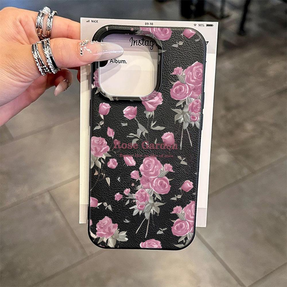 Soft Floral Pattern Phone Case For Iphone 17 17E 16E 13 Plus 15 Pro Max 14 16 11 12 Reinforced Corner Anti-Drop Shell Coque
