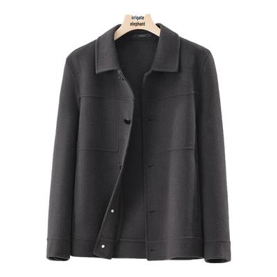 Men's Merino Wool Double-Faced Short Coat