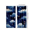 2 Pezzi Tende Oscuranti Stile Classico, Cielo Notturno Acquerello Blu Scuro Con Stelle, Tende in Poliestere Per Camera da Letto Bambini Bagno