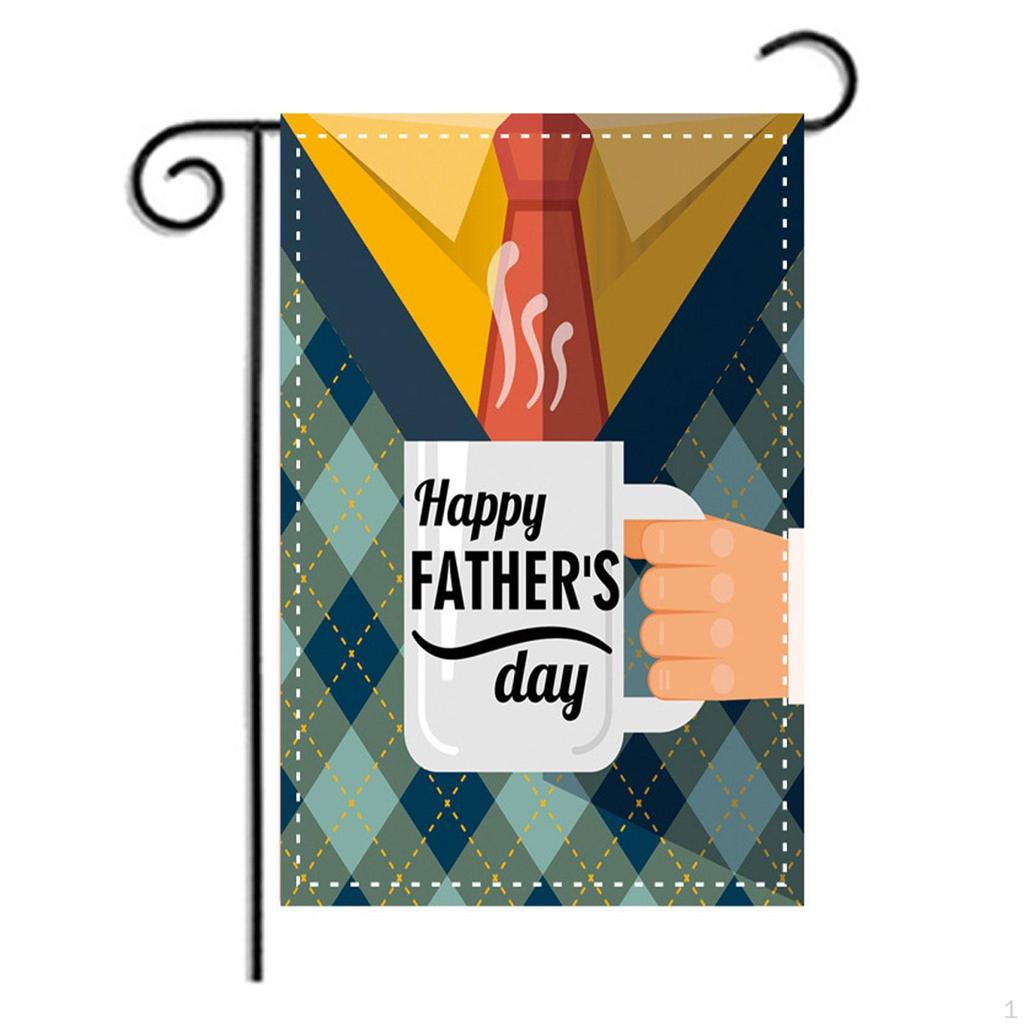 Father's Day Garden Flag Decorative Banner Vertical Best Gifts for Dad Polyester Porch Decor