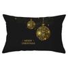New Black Gold Series Christmas Peach Skin Print Waist Pillow Cover Home Accessories Cushion Cover Sofa Cushion Cover