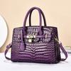 Borsa a tracolla premium di nicchia con motivo coccodrillo, versatile, nuova, portatile, da donna