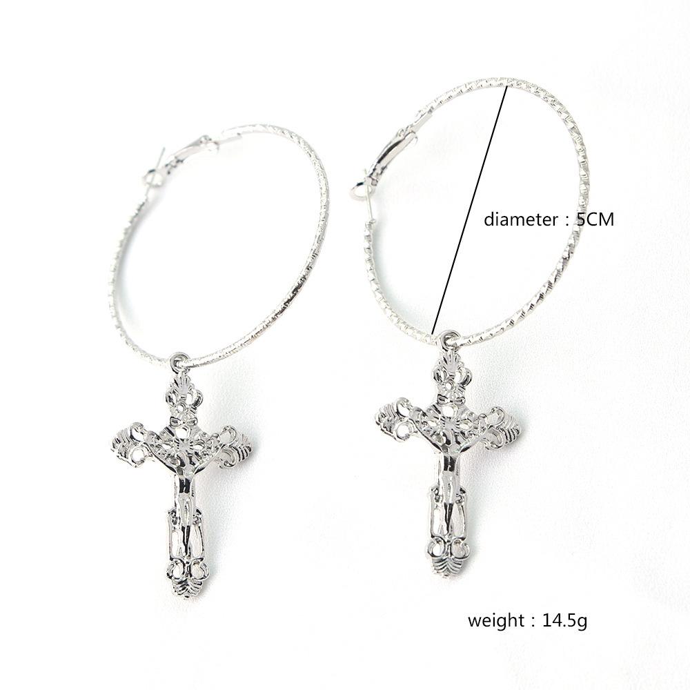 Cross Earrings for Women Cross Pendant Earrings Drop Earrings Vintage Jewelry Accessories
