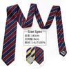 Michiko London Brand Tie Made Japan Silk Jacquard Weave Woven Pattern Block Stripe.