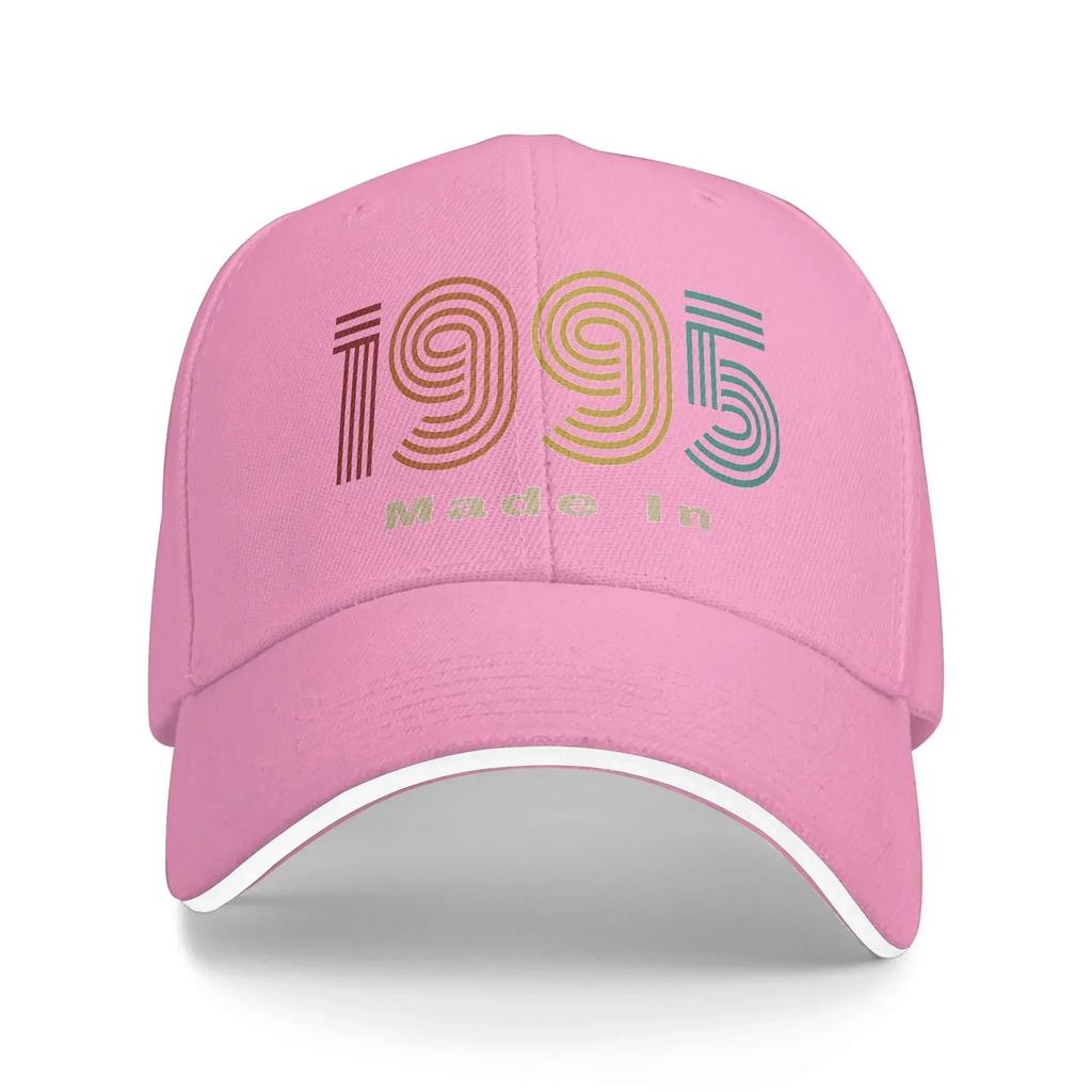 Women Men Vintage 1995 Made In 1995 Outdoor Hat Summer  Adjustable Cap Casual Baseball Cap Fashion Sunscreen Hats