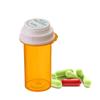 Children's Safety Seal Thumb Press Bottle, Food Grade PP Plastic, Small Square Medicine Storage