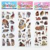 10 Sheets/set Wildlife Wild Animals Scrapbooking Bubble Puffy Stickers Tigers Lions stickers Kawaii