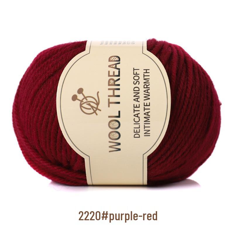 Medium-Thick Cashmere Wool Yarn for Hand-Knitted Baby and Child Scarves and Sweaters, with Knitting Needles.
