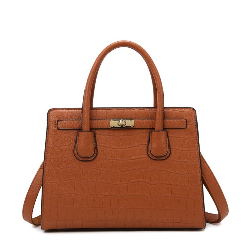 

Новый набор из трех предметов, сумка для мамы и ребенка, женская наплечная сумка-мессенджер, женская сумка с каменным узором, модная и универсальная премиальная сумочка. single package коричневый