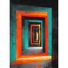 Colorful Abstract Chromatic Horizons Posters Wavy Floating Cubes Modern Prints Canvas Painting Wall Art Pictures Home Room Decor