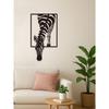 Minimalist Zebra Metal Wall Art Black White Animal Sculpture Farmhouse Home Decor Modern Wildlife Wall Hanging Living Room Office Unique Gift