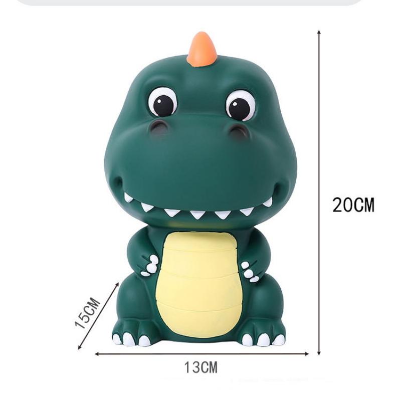 Attractive Dinosaur-shaped Money Safe; Vinyl Piggy Bank; Ideal Birthday Present for Girls
