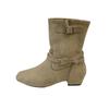 Retro Pointed Short Boots Women's Autumn New Sleeve Thick Heel Medium Boots Slim Western Cowboy Boots