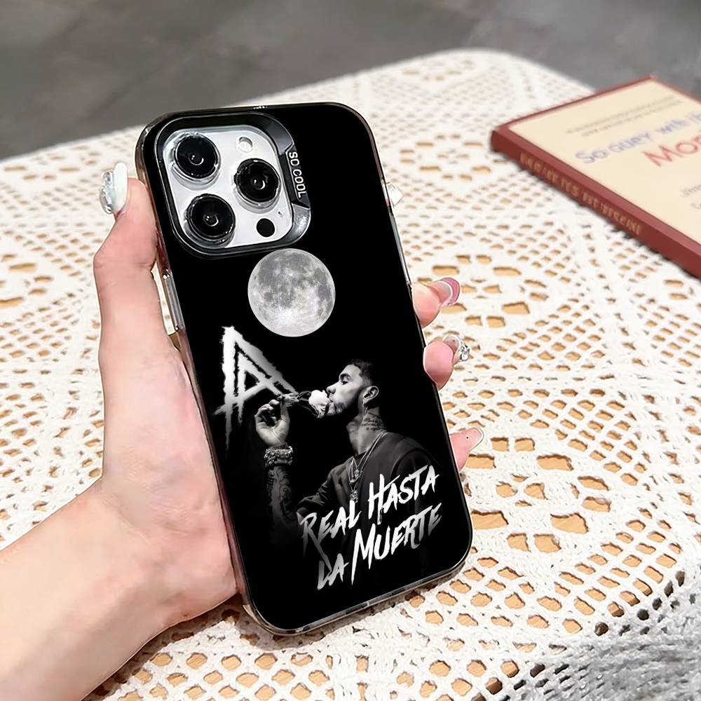 Rapper A- Anuel AA Re Phone Case For iPhone 17,16,15,14,13,12,11 Plus,Pro Max,XS,Colored silver phone case iPhone17PRO