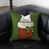 CChristmas Stocking Cushion Cover Pillow Case Antidustmite Invisible zipper silky plush cushion